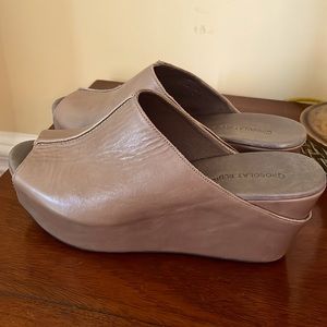 Chocolat Blue mule platform shoes!